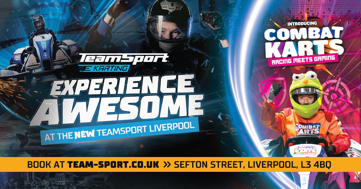 TeamSport Liverpool relaunch billboard artwork.