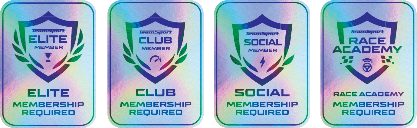 The holographic tier sticker set, one per membership level.